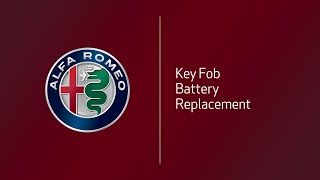 Key Fob Battery Replacement | How To | 2020 Alfa Romeo Giulia
