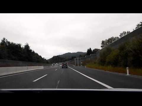Riding on A2 motorway, Austria