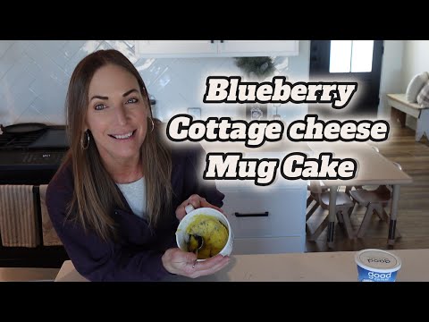 Blueberry Cottage Cheese Mug Cake |16 Grams of protein | Single serve