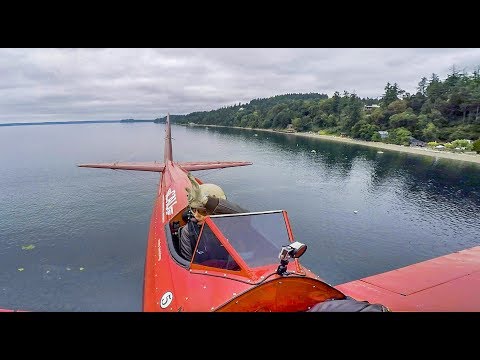 Flying a biplane around the Tacoma area with Vicky Benzing