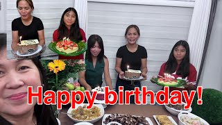Naki-birthday ng friends.