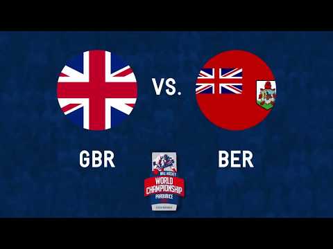 Great Britain vs Bermuda 2017 World Ball Hockey Championships in Pardubice, Czech Republic