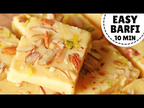 Milk Powder Burfi Recipe: 10 Minute Instant Barfi | मिल्क पाउडर की बर्फी (Hindi)