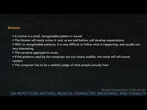 Musical Composition, Craft and Art #18 - Why?