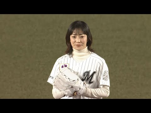 【球場どよめく】菅野美穂さん『想像以上の剛球』を披露