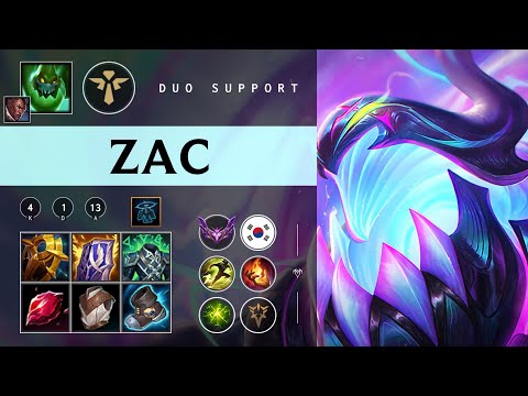 Zac Support vs Rakan - KR Master Patch 26.01