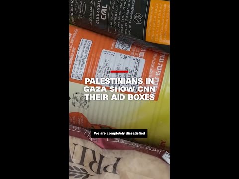 Palestinians in Gaza show CNN what’s inside their aid boxes
