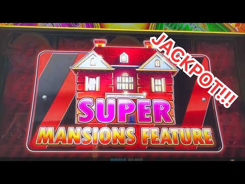 SUPER MANSIONS bonus on Huff n' EVEN more Puff slot machine! Handpay Jackpot!