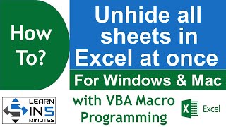How to unhide all sheets in Excel at once