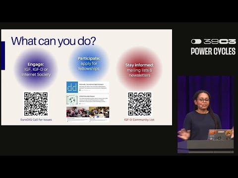 Video Thumbnail: 39C3 - Who runs the www? WSIS+20 and the future of Internet governance