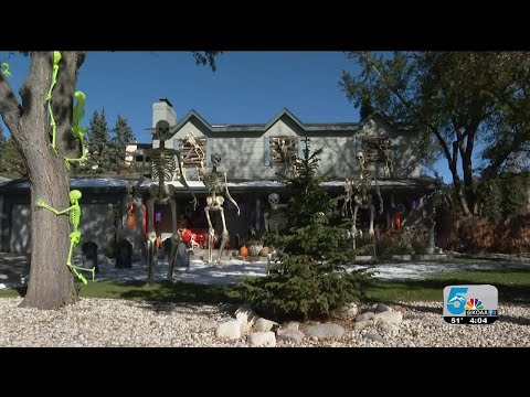 Spooky Halloween set up on city's West side