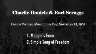 Charlie Daniels &amp; Earl Scruggs - Maggie&#39;s Farm; Simple Song of Freedom (Live on Moratorium Day 1969)