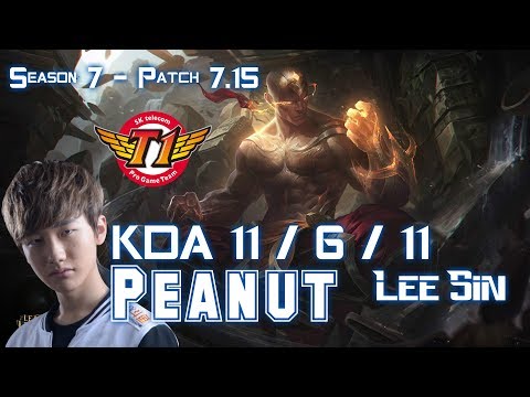 SKT T1 Peanut LEE SIN vs SSG Haru JARVAN IV Jungle - Patch 7.15 KR Ranked