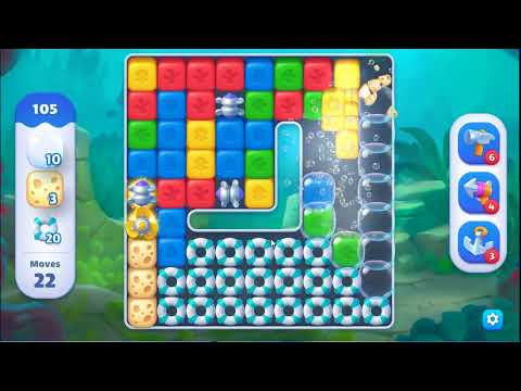 Fishdom Blast Level 105 - NO BOOSTERS GAMEPLAY 🐠 | SKILLGAMING ✔️