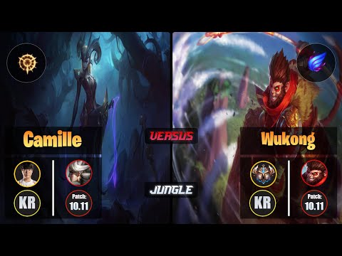 Haru CAMILLE (Jungle) [Press the Attack] VS WUKONG - Challenger KR Patch 10.11