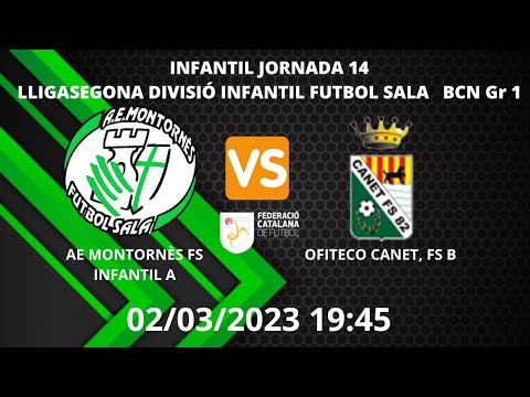INFANTIL AE MONTORNÈS FS VS OFITECO CANET, FS B 02/03/2023 19:45
