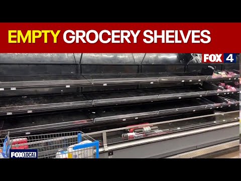Texas grocery stores full of empty shelves before winter storm