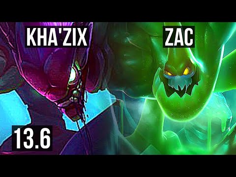 KHA'ZIX vs ZAC (JNG) | 9/0/11, 66% winrate, Legendary, Rank 13 Kha | TR Challenger | 13.6