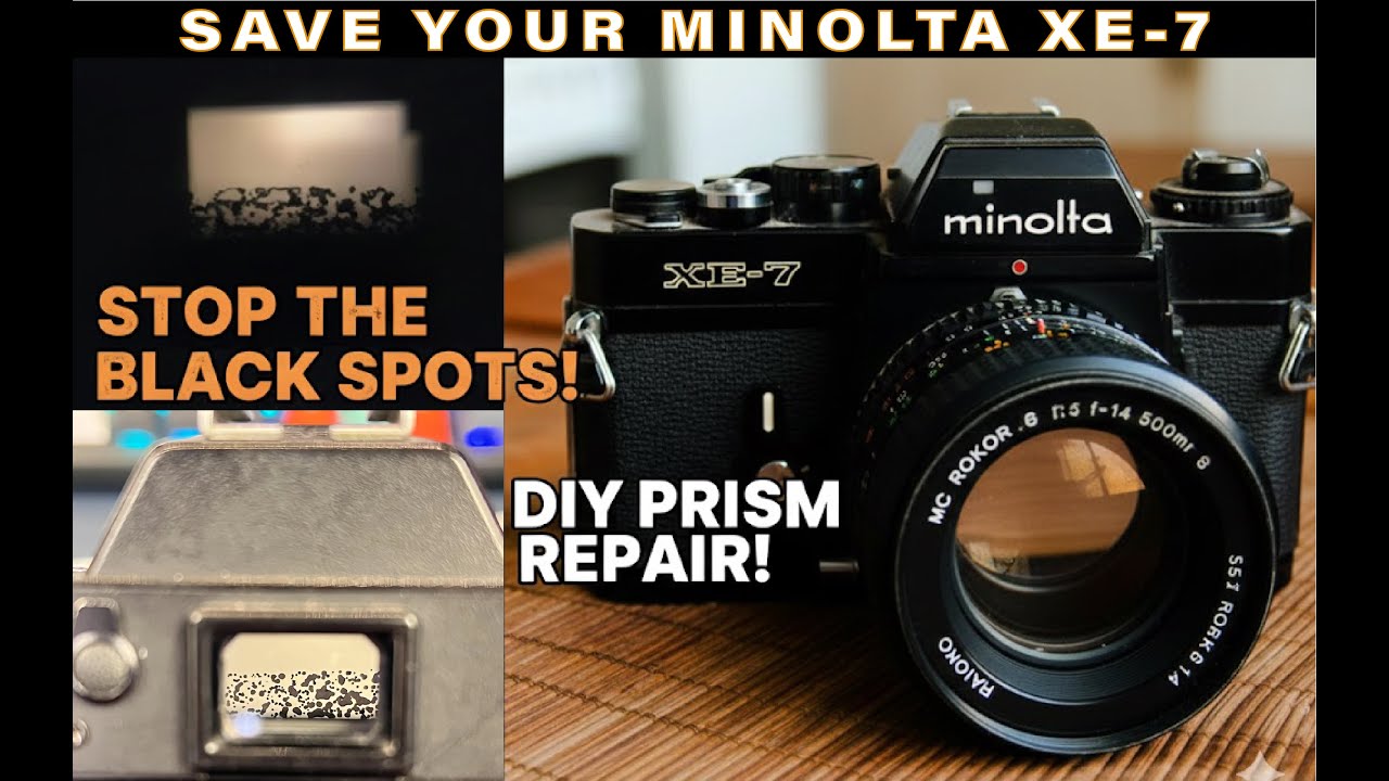 Minolta XE-7 / XE-1: Fixing the Blackened Viewfinder (Prism Foam Repair)