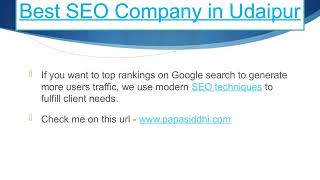 Best SEO Company in Udaipur
