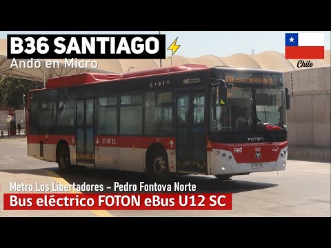 AUTOBUS ELEKTRYCZNY SANTIAGO B36, podróż autobusem Foton U12 SC STHF31