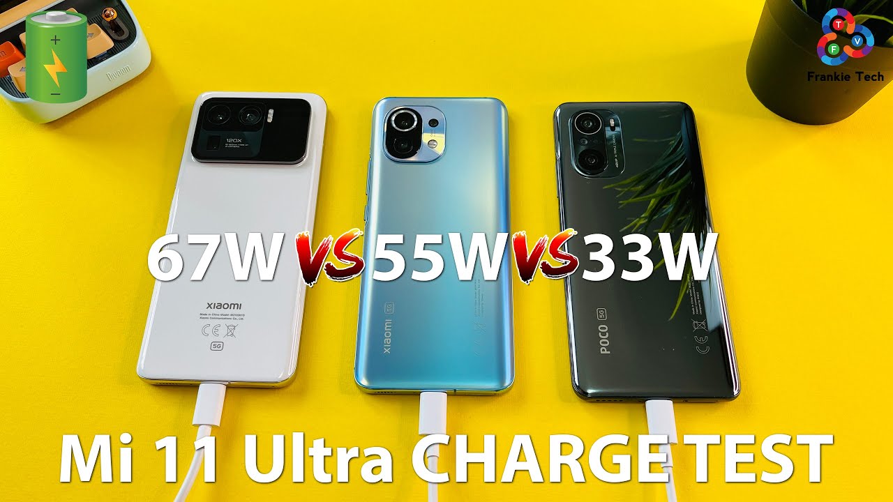 Mi 11 Ultra vs Mi 11 vs POCO F3 CHARGE TEST