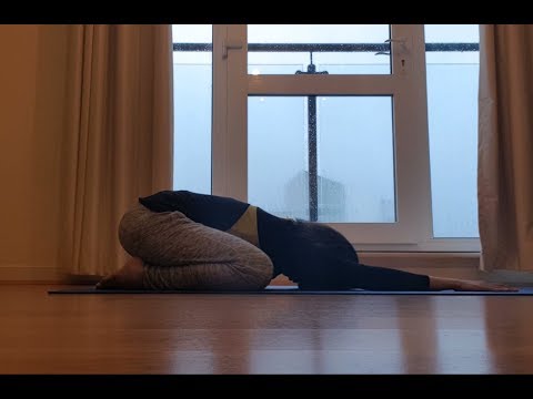 Extended Child's pose HD Video (Stretches the spine, lower back)