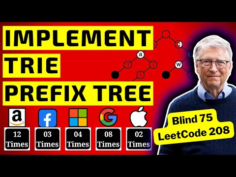 Implement Trie Prefix Tree Leetcode 208 Medium