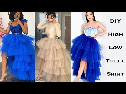 HOW TO MAKE A HIGH LOW TULLE SKIRT WITH AN ELASTIC...