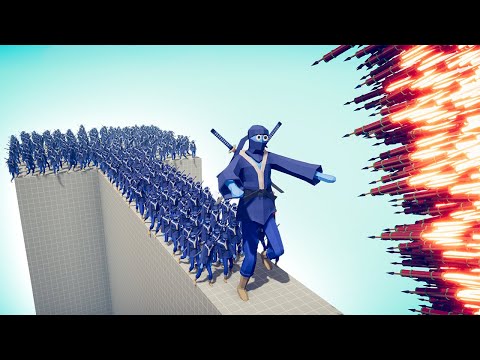 CAN 100x NINJA + GIANT CROSS THE BRIDGE? - TABS | Totally Accurate Battle Simulator