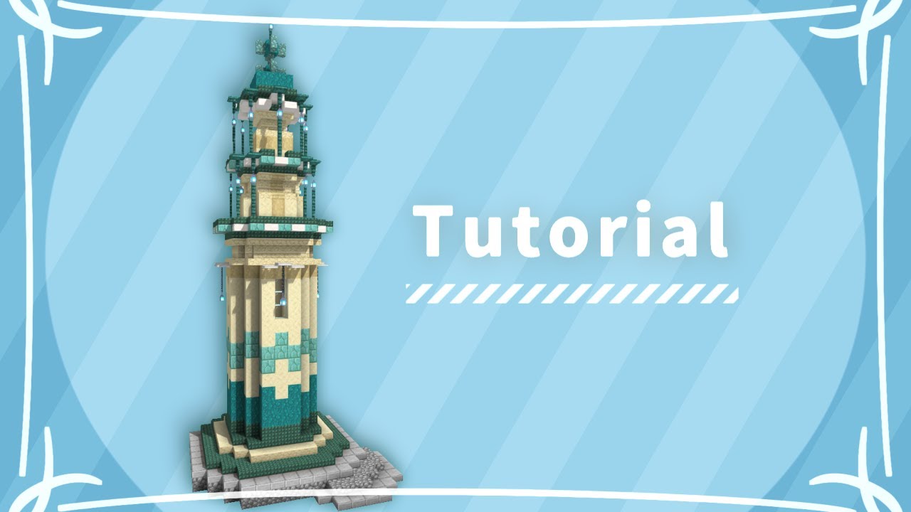 Minecraft: Lighthouse Build Tutorial ≫ Cute Prismarine Design