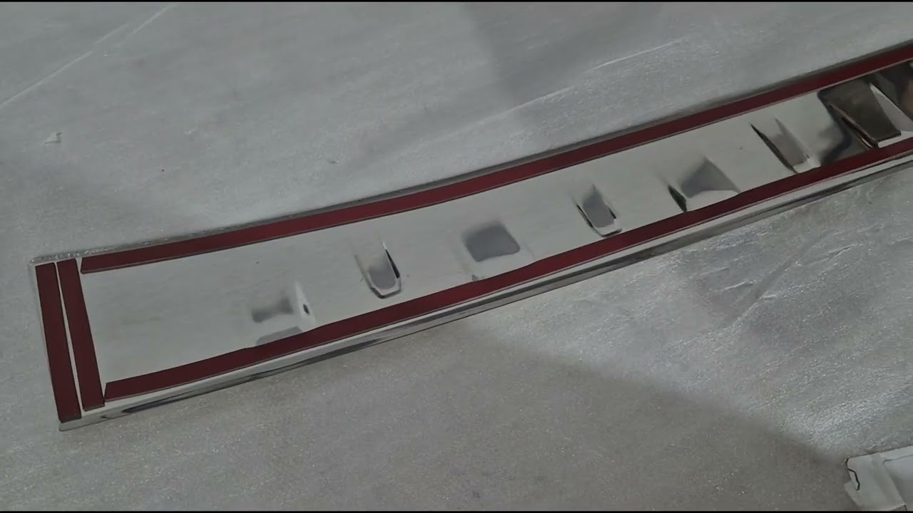 Renault Kangoo/Express 2021- рр. Накладка на задній поріг Carmos (нерж, глянець) Video 1