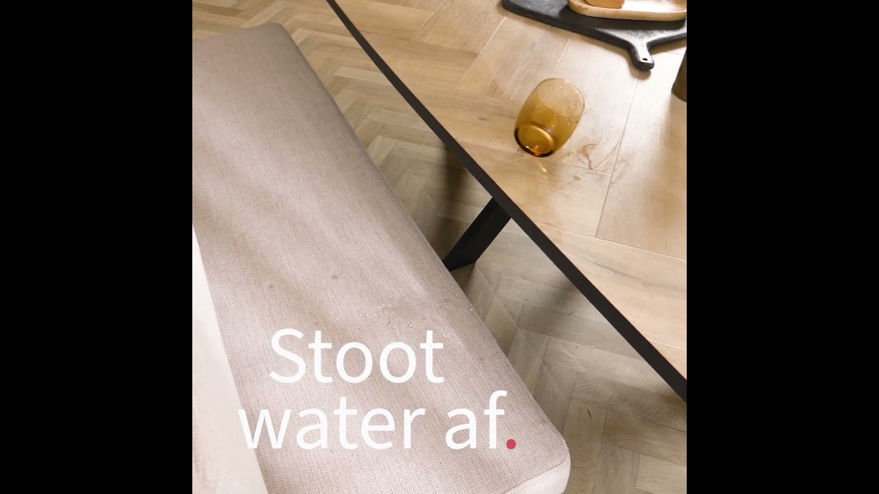 Velvet eetkamerbank Espen zwart 160 cm