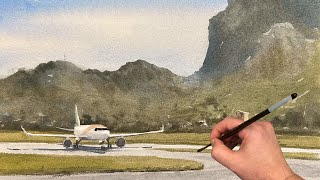 Step by Step Watercolor Lesson - How to Create Depth