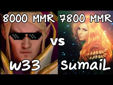 w33 8000MMR Plays Invoker vs SumaiL 7800MMR Plays Windranger - Ranke Dota 2 Gameplay
