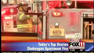 preview picture of video 'Sheboygan apartment fire'