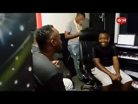 Christina Shusho, Bamdogo, Bunny Asila, and Teddy B in night recording session