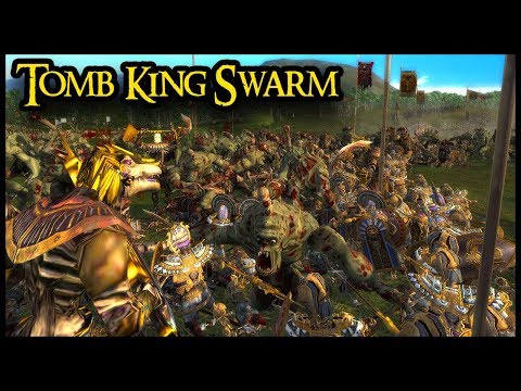 TOMB KING SWARM - Dwarfs Vs Tomb Kings vs Vampire Counts - Beginning Of The End Times Total War
