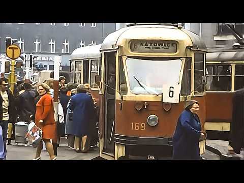 Katowice, Poland on colour film of the 1970s [HQ].