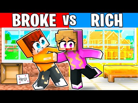 Gracie's Minecraft Rich vs Broke House Challenge