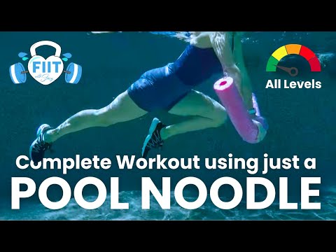 Aqua Fitness Complete Pool Noodle Workout for All Levels! Using Our Noodle!