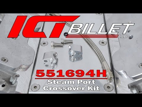ICT Billet 551694H LS Coolant Steam Port Crossover Hose Kit Installation Instructions LS swap
