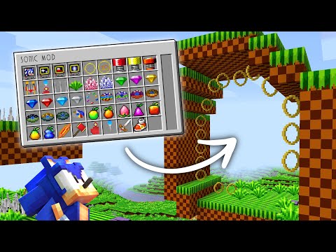 This Minecraft Sonic Map has CUSTOM Sonic Mod!