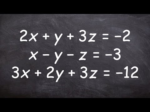 Solve a system of three variables