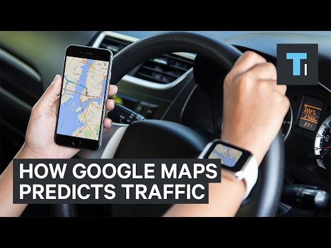 image-How does Google Maps show traffic on a map? 