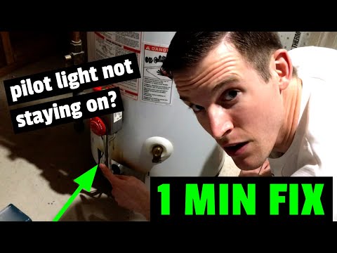 EASY FIX! Hot Water Heater Pilot Light Won't Stay Lit or On How to fix waterheater in 1 minute