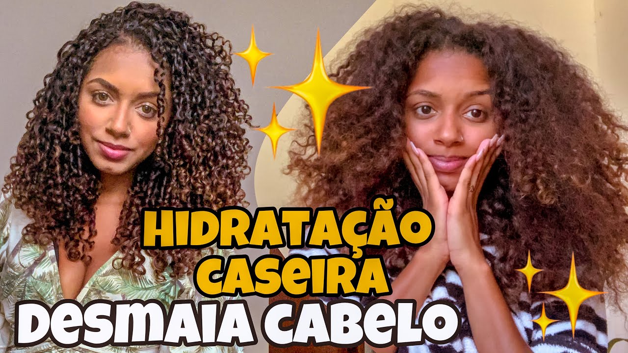 HIDRATAÇÃO CASEIRA DESMAIA CABELO CACHEADO