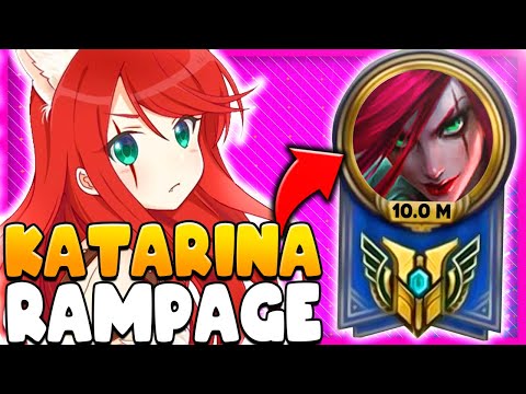 WHEN A 10 MILLION MASTERY POINT KATARINA CATCHES FIRE IN RANKED (LITERAL 1V5) - League of Legends