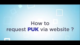 How to request PUK via website