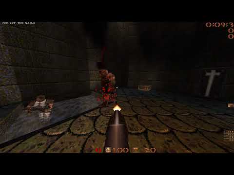 Quake - 4-player Easy Run of e3m4 by Elgu, EddWardG, Chambers & Sphere in 0:23